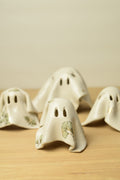 Handmade Ceramic Ghost with 22k Gold Ginko Pattern