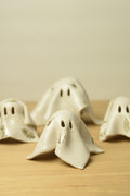 Handmade Ceramic Ghost with 22k Gold Spider Pattern