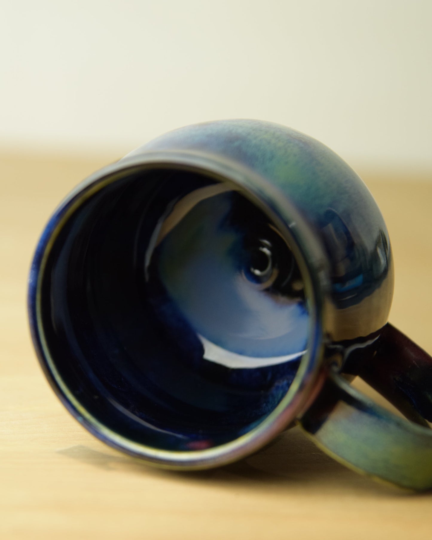 Northern Lights - Wheel Thrown Ceramic Coffee Mug - Galaxy Glaze