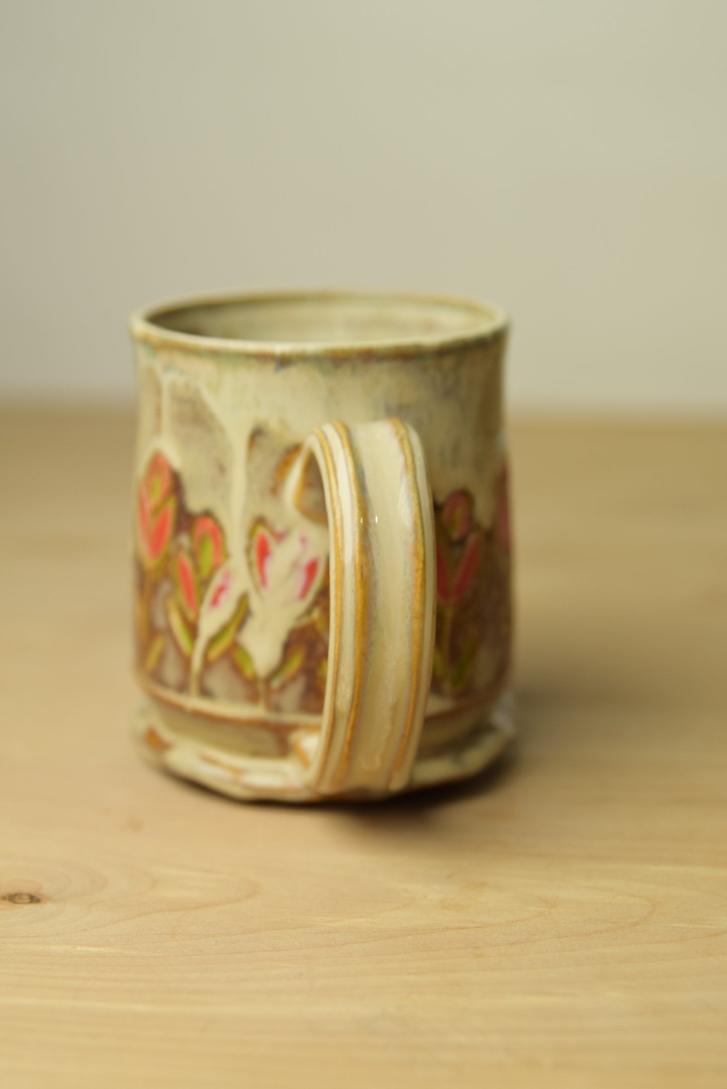 Wheel Thrown Pottery - Cozy Cottage Floral Mug